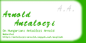 arnold antaloczi business card